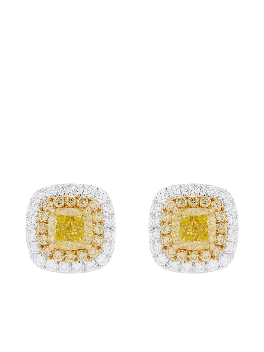 Shop Hyt Jewelry 18k White Gold Stud Diamond Earrings
