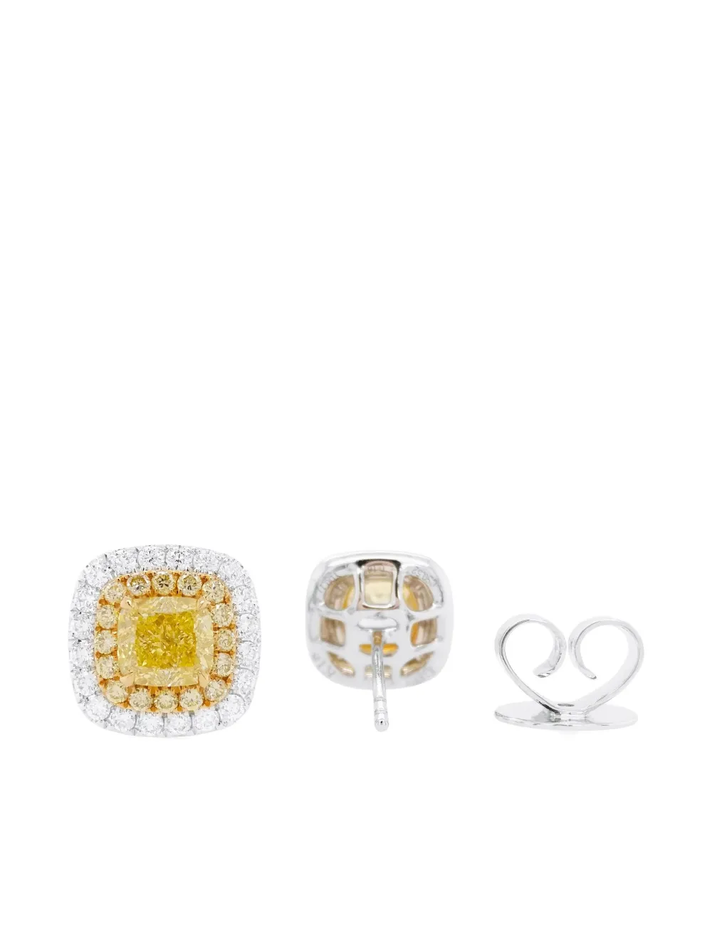 Shop Hyt Jewelry 18k White Gold Stud Diamond Earrings