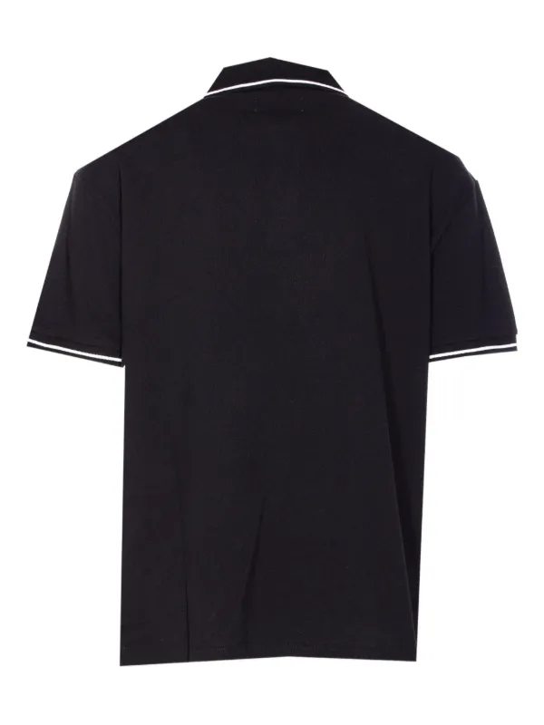 AMIRI contrasting-trim Polo Shirt | Black | FARFETCH