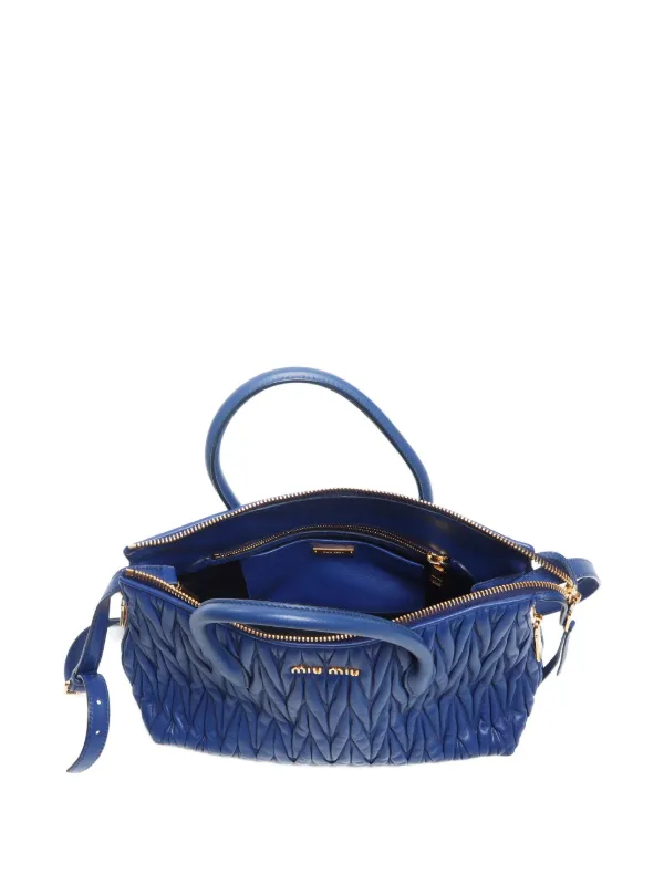 Miu Miu Pre-Owned 2000-2020 Matelassé 2way Handbag | Blue