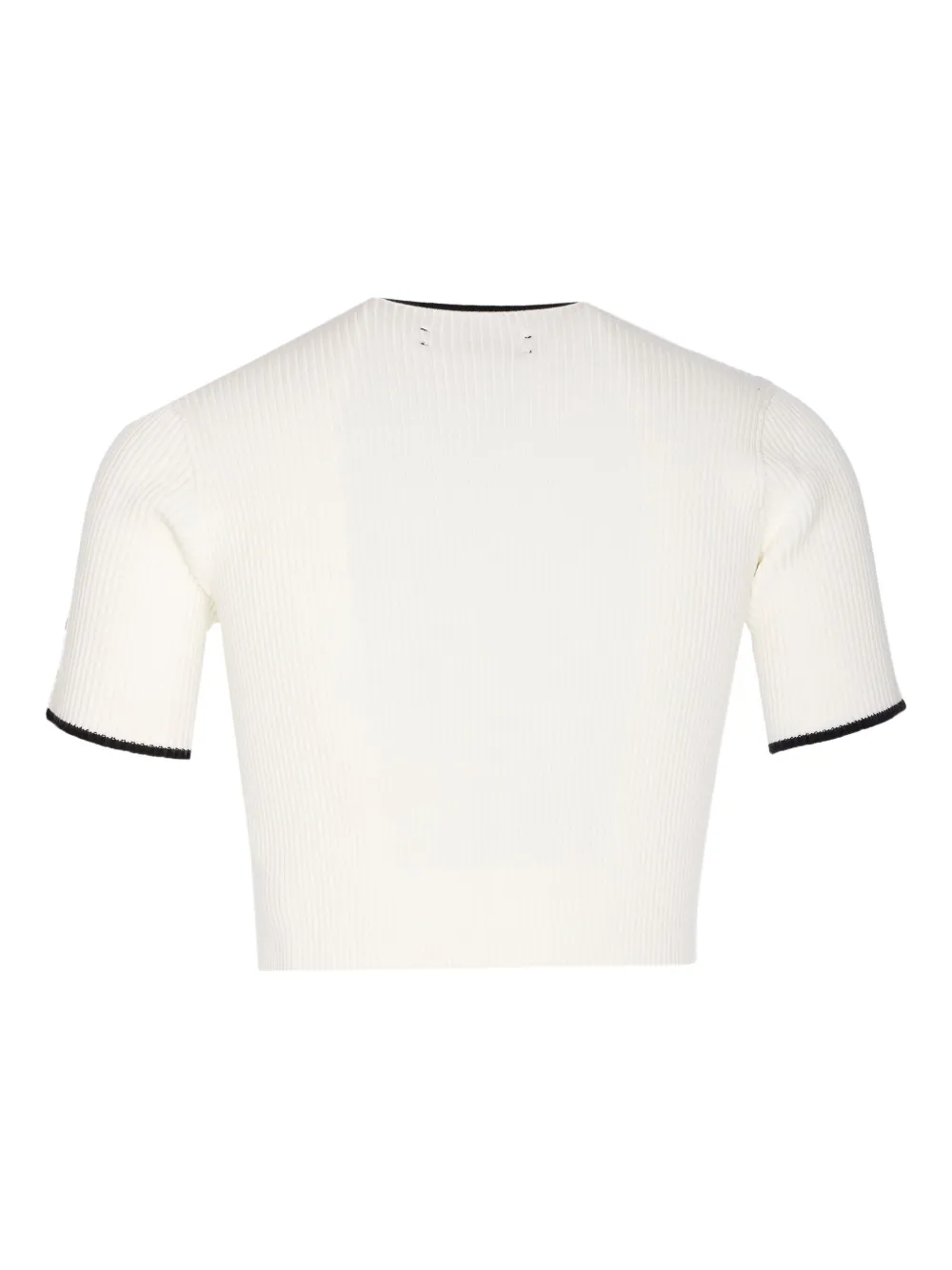 AMIRI MA geribbelde top met korte mouwen Beige