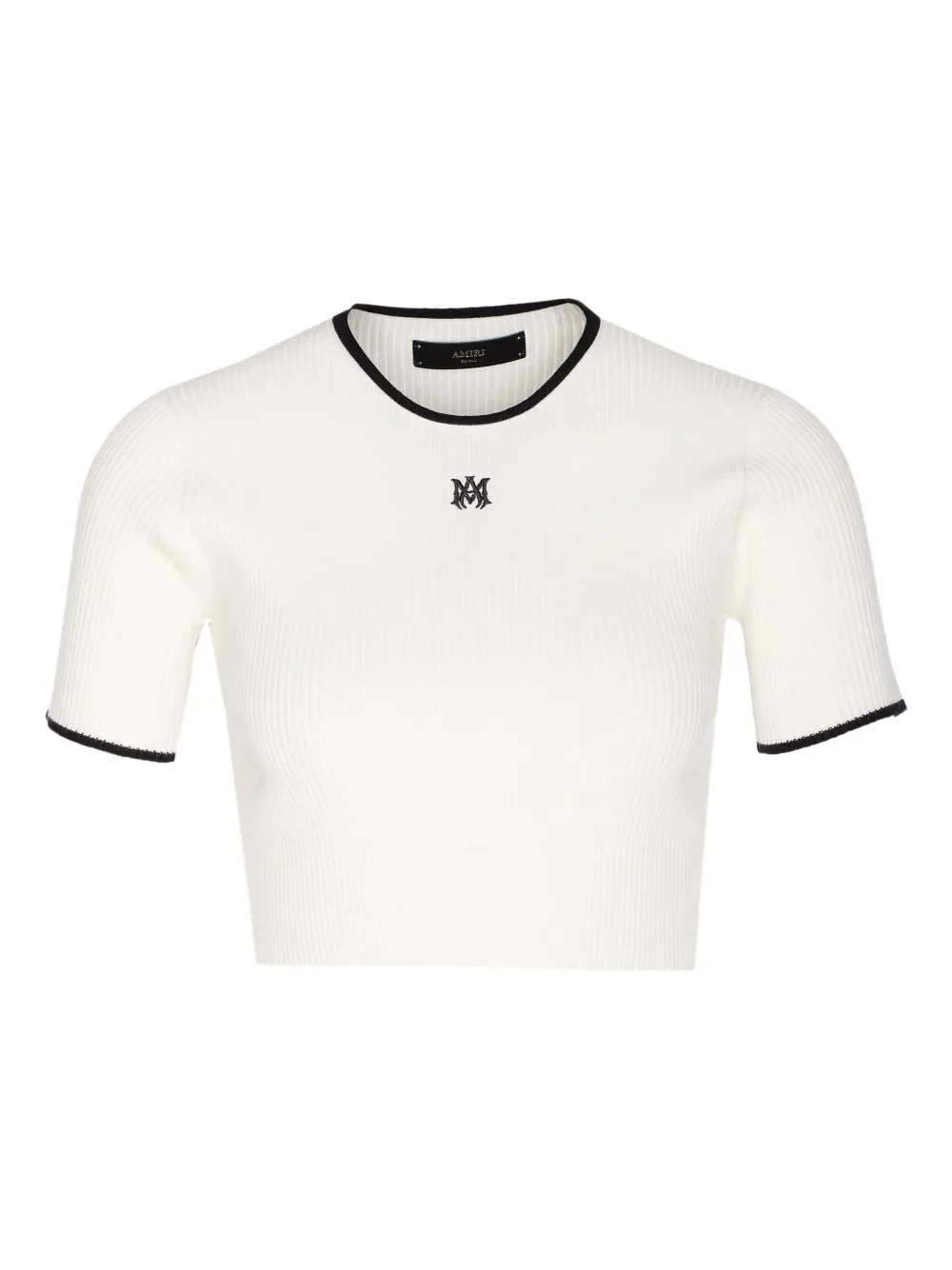 AMIRI MA geribbelde top met korte mouwen Beige