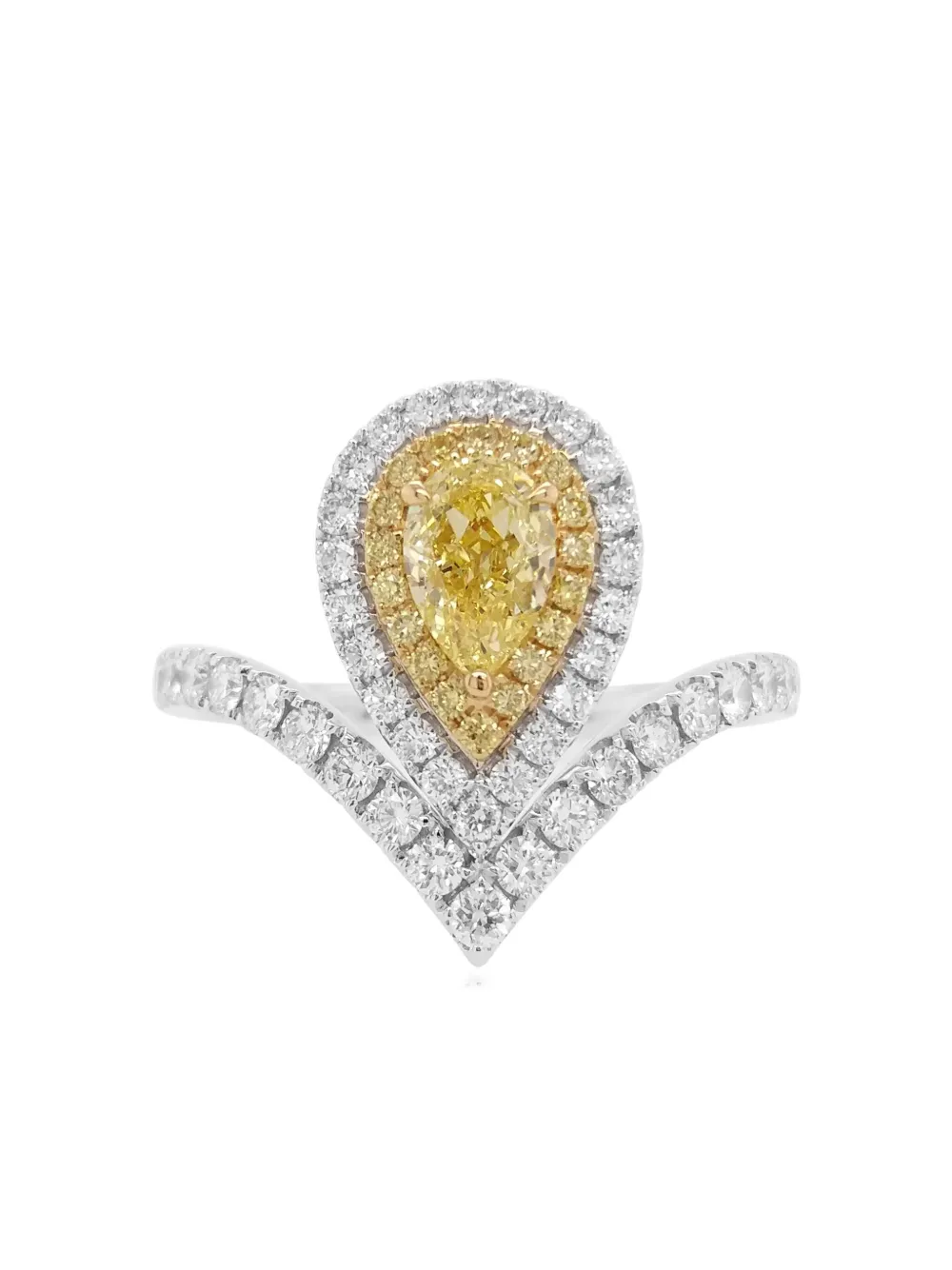 Shop Hyt Jewelry 18k White Gold Pear Diamond Ring
