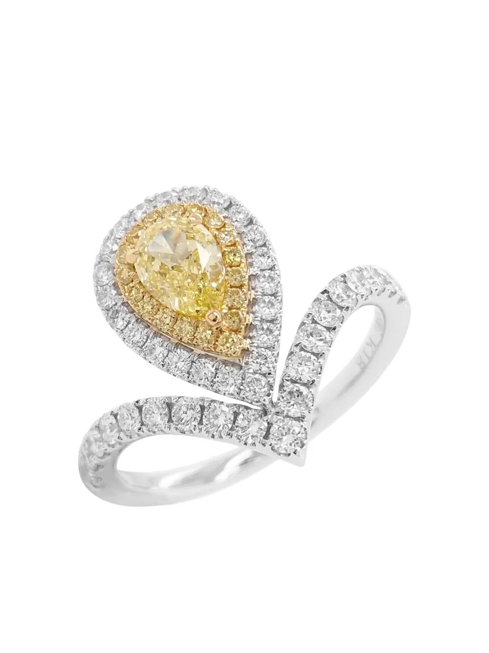Shop Hyt Jewelry 18k White Gold Pear Diamond Ring