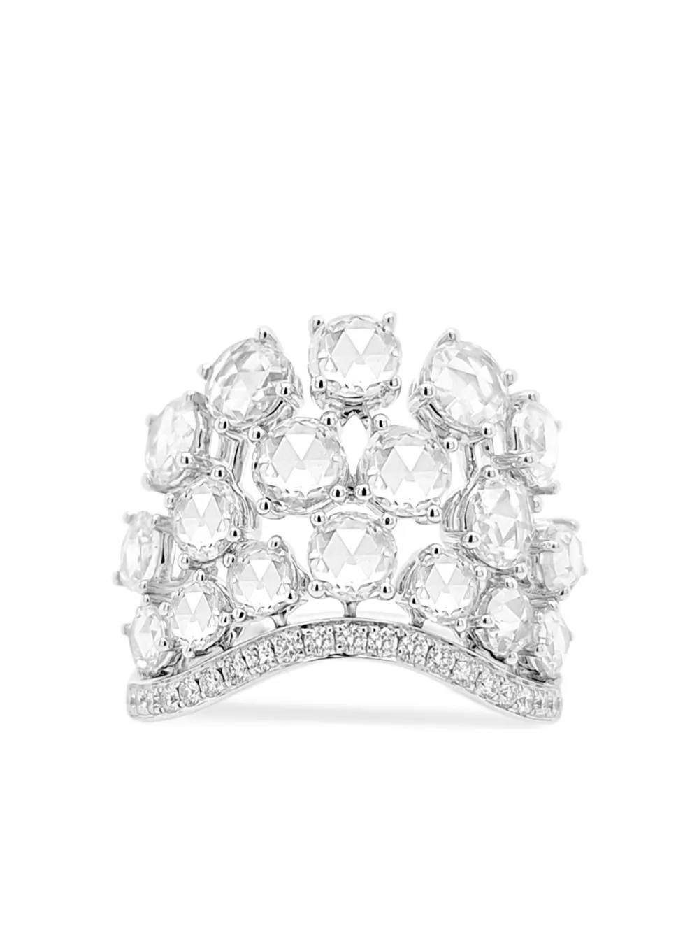18K white gold diamond ring