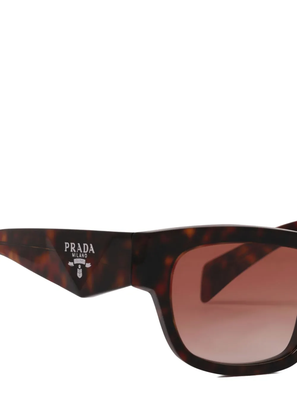 Prada Zonnebril met cat-eye montuur Bruin
