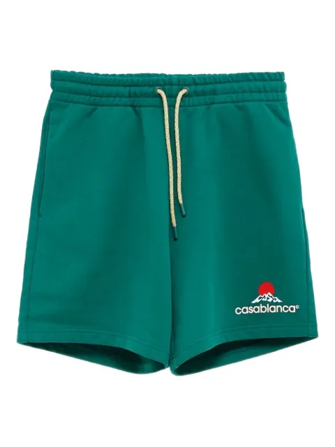 Casablanca bermudas con cordones en la pretina y logo estampado