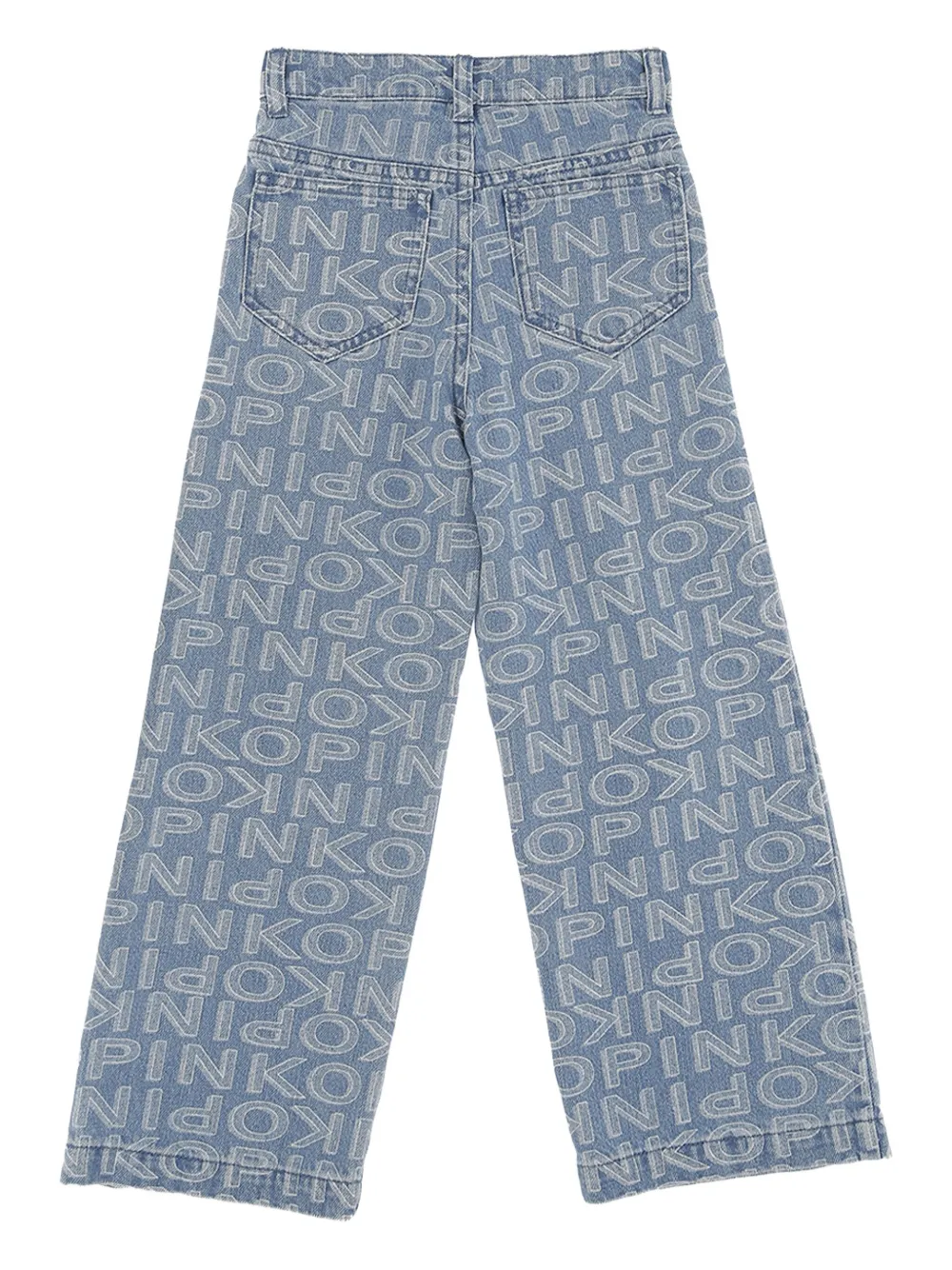 Pinko Kids Jeans met logo Blauw