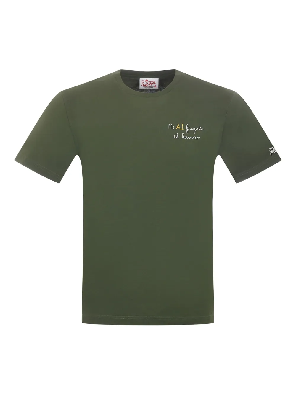 MC2 Saint Barth Portofino embroidered crew-neck T-shirt Groen