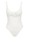 MC2 Saint Barth rhinestone-embellished swimsuit - White