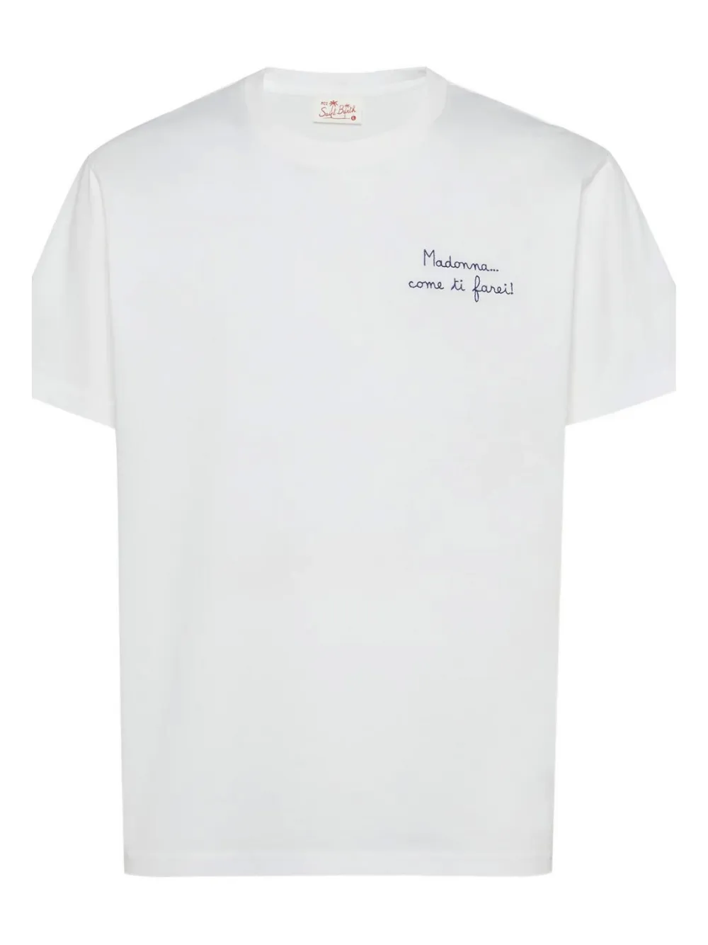 MC2 Saint Barth T-shirt met geborduurde tekst - Wit