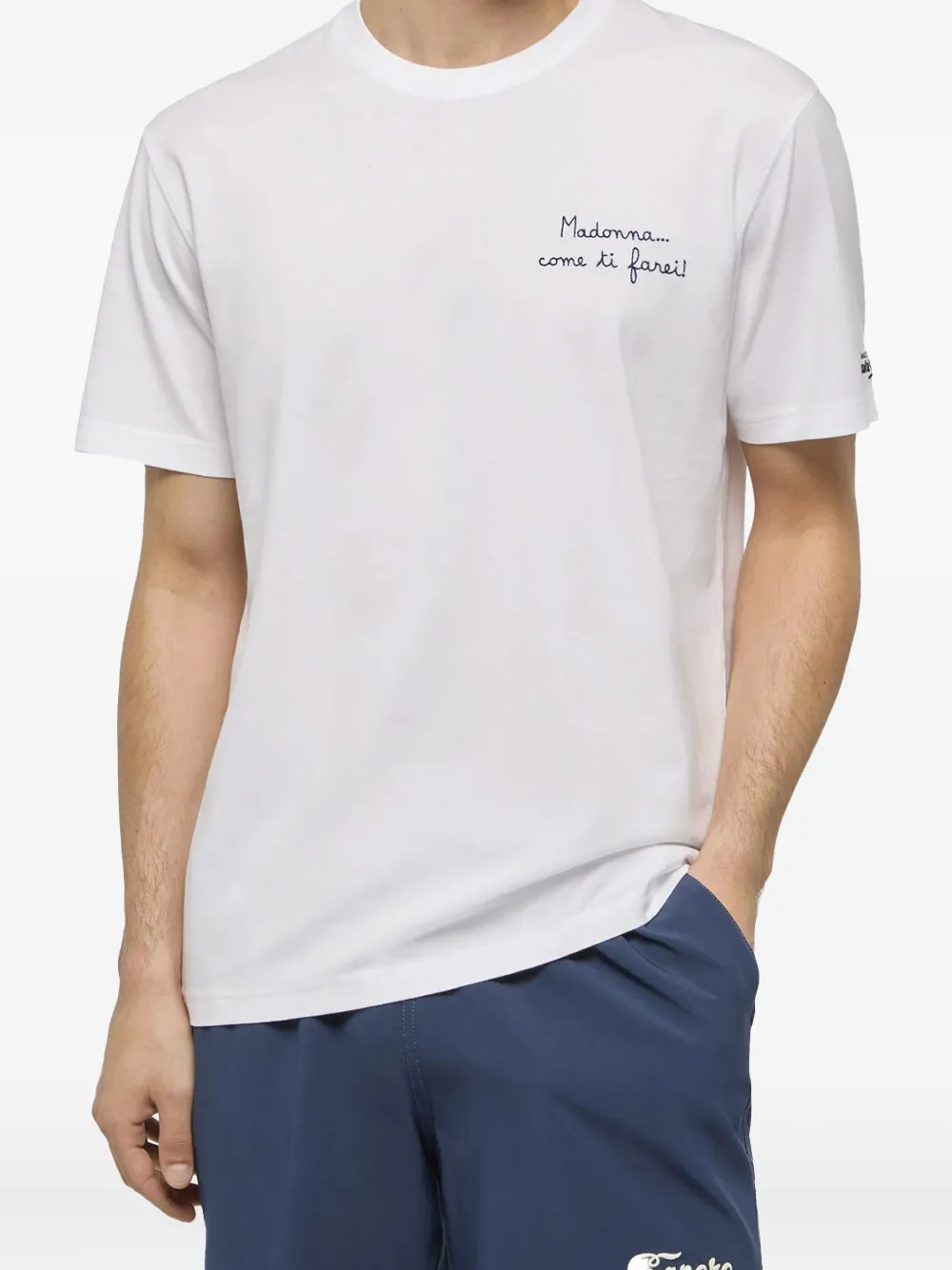MC2 Saint Barth embroidered-lettering T-shirt Wit