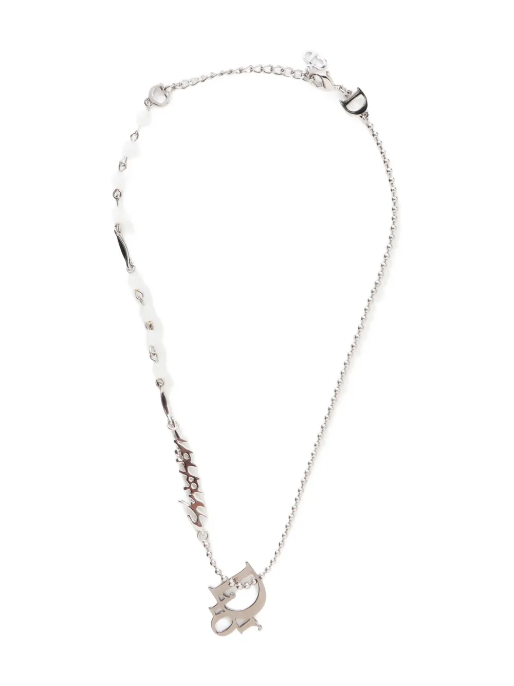 Pre-owned Dior 2000s Emblem-motif Beads Necklace