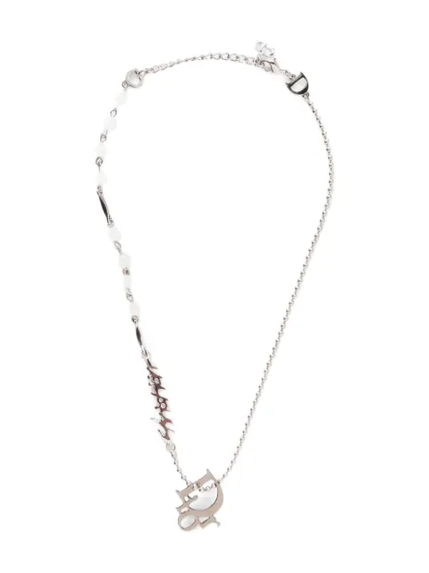Christian Dior Pre-Owned 2000s Perlenkette mit Emblem