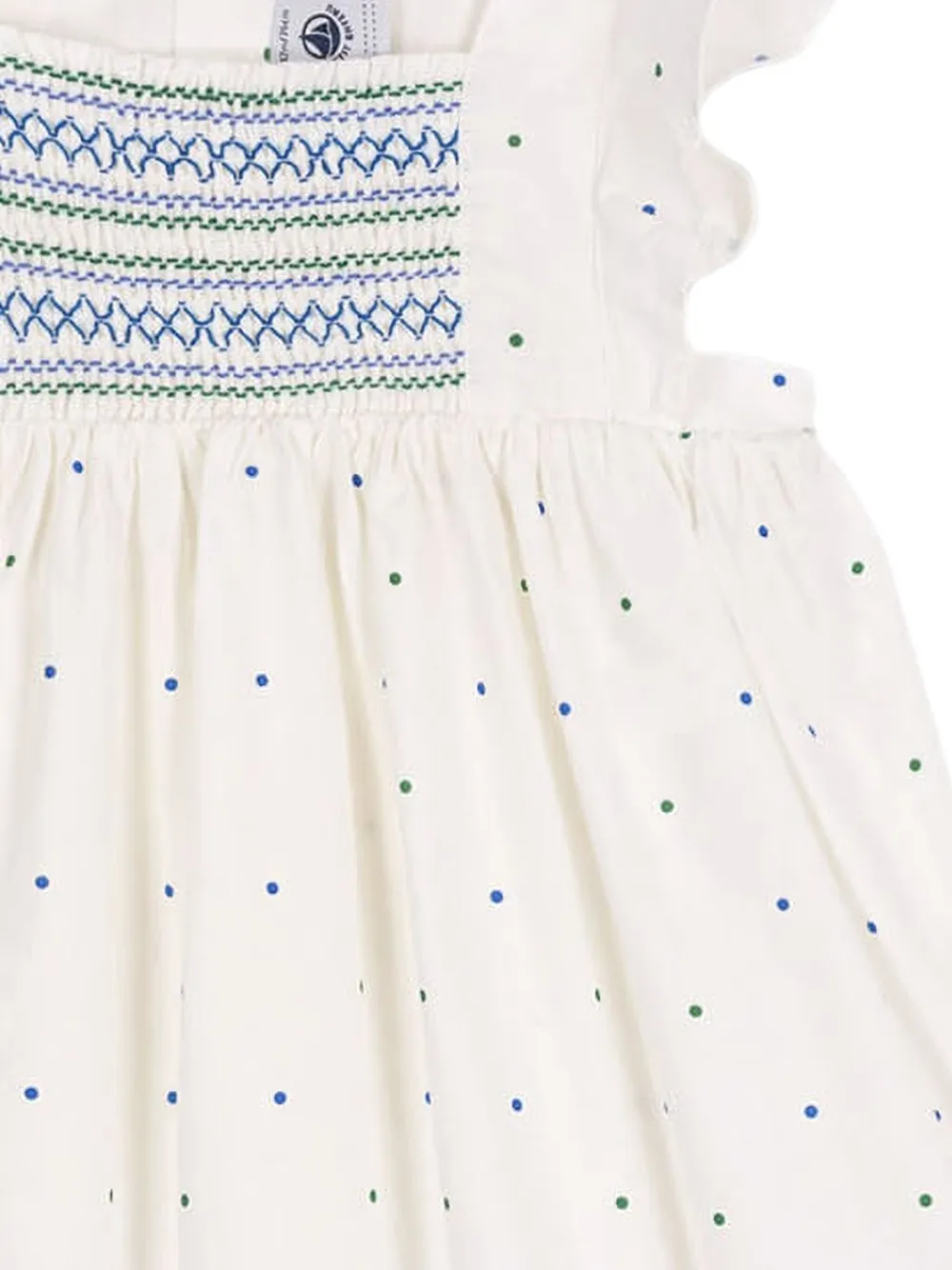 Petit Bateau Jurk set met stippen - Wit
