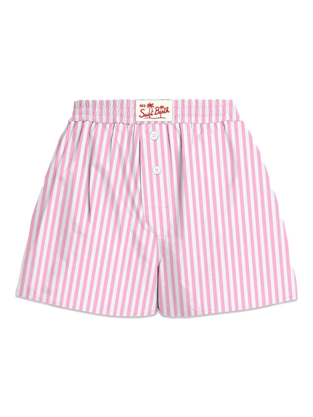 MC2 Saint Barth Kids striped button-fastening shorts Roze