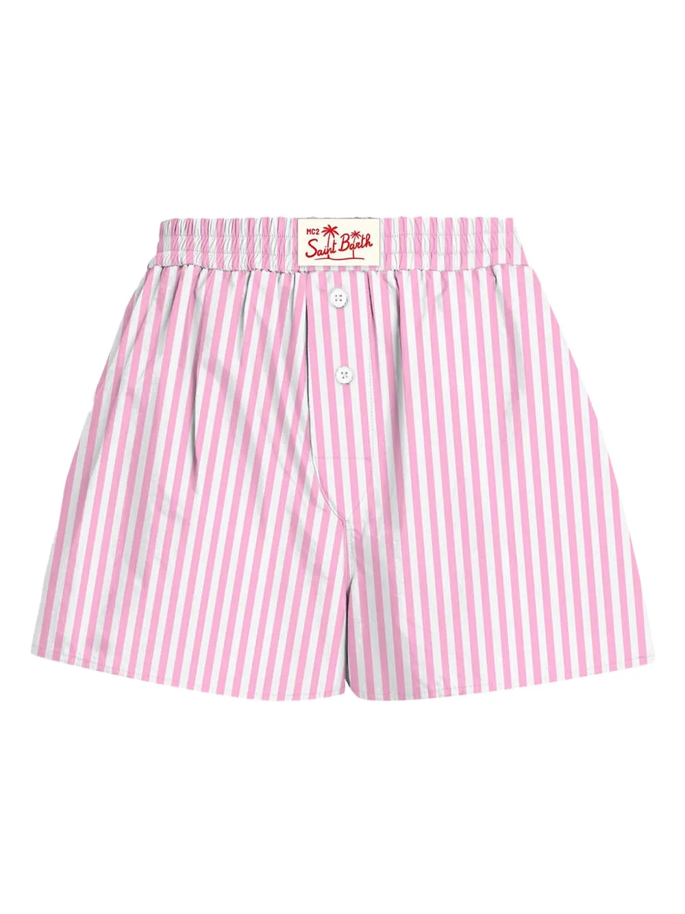 MC2 Saint Barth Kids striped button-fastening shorts Roze