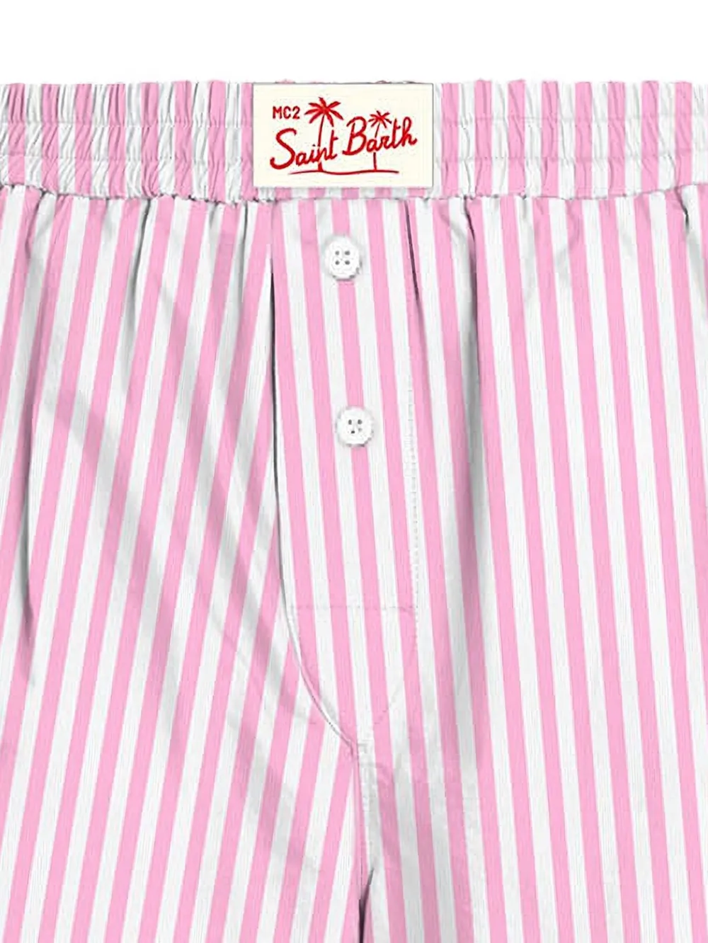 MC2 Saint Barth Kids striped button-fastening shorts | Girls Casual Shorts | Image 2