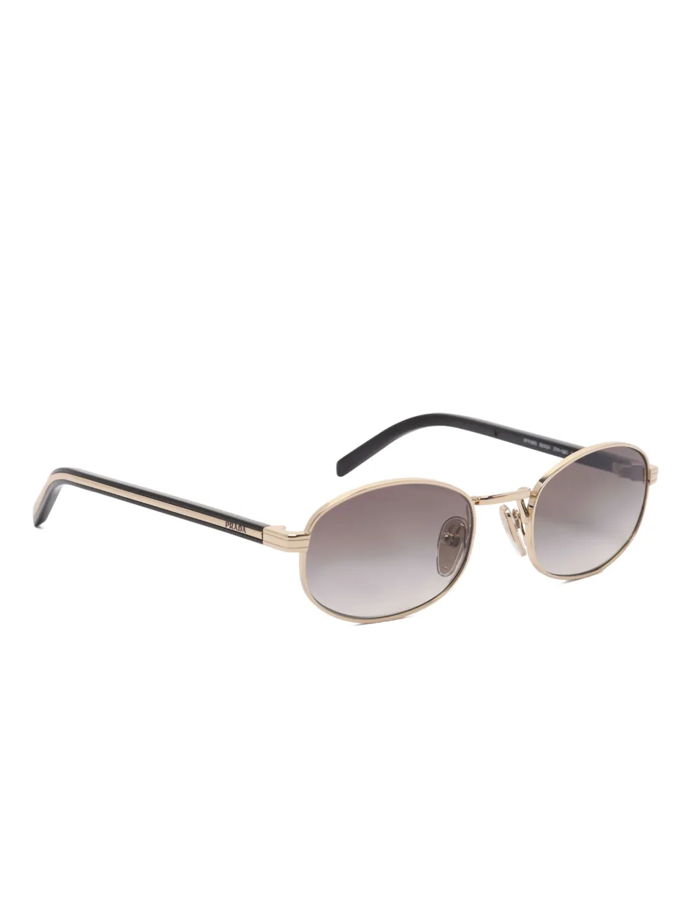 Prada Zonnebril met ovalen montuur - Goud