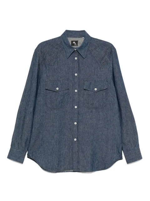 Doppiaa double-pocket denim shirt