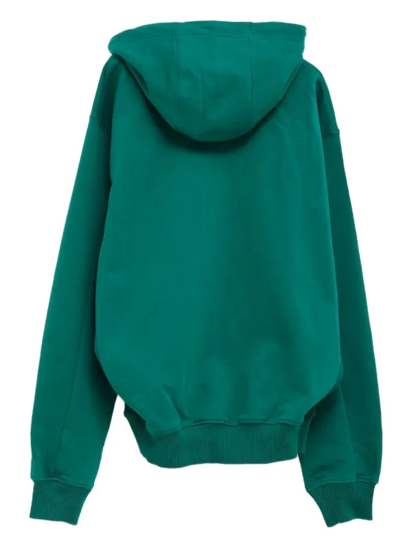 Casablanca logo-print Hoodie | Green | FARFETCH GE
