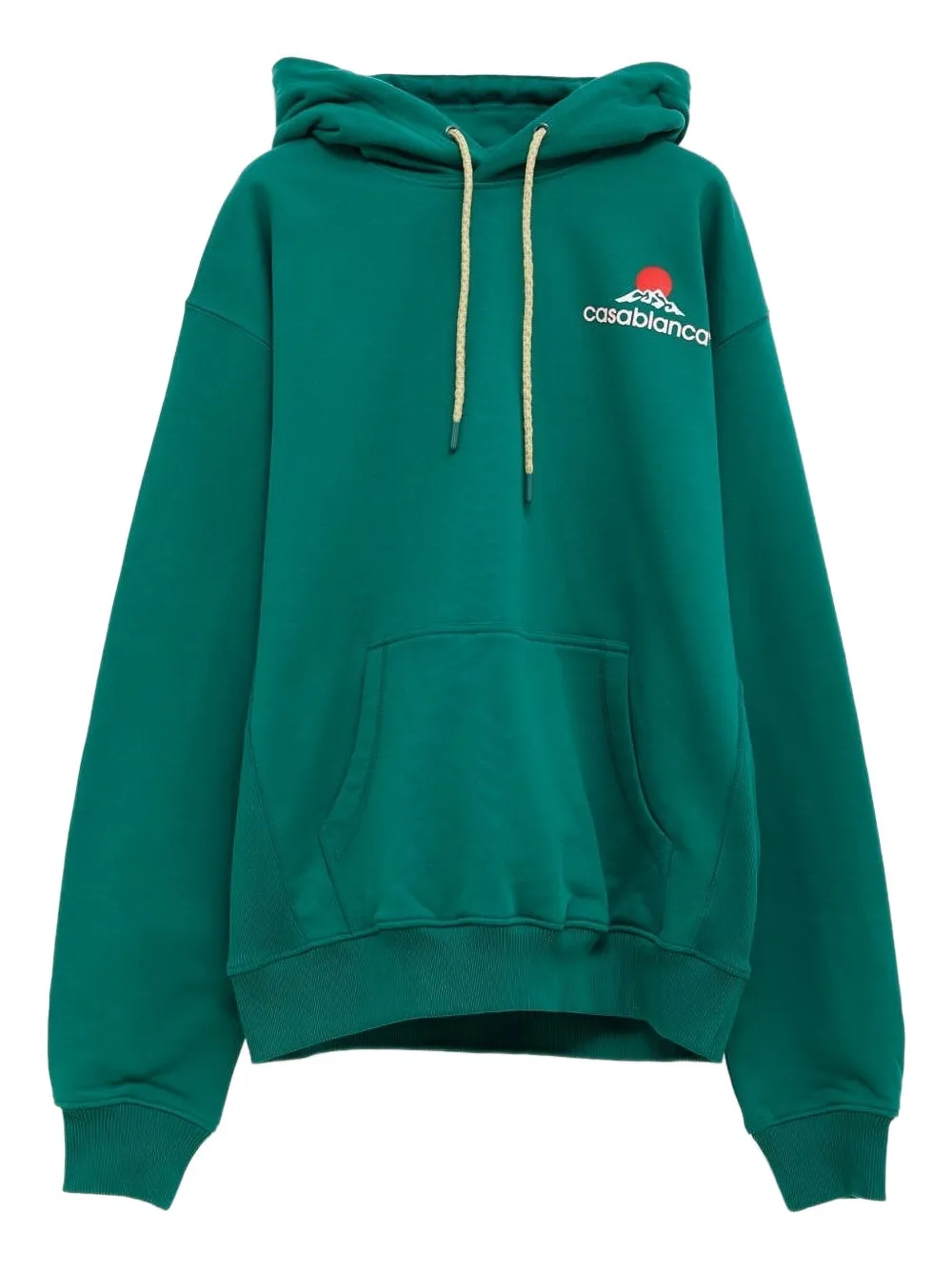 Casablanca logo-print hoodie | Green | Image 1