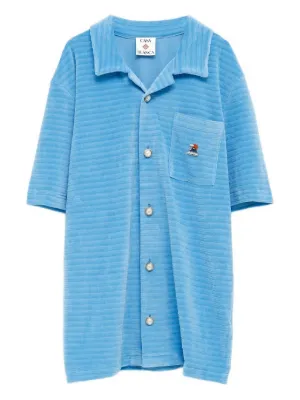 Marine Serre ムーンプリント デニムシャツ | ブルー | FARFETCH JP