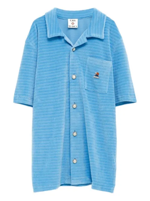 Casablanca camisa manga corta con rayas estampadas