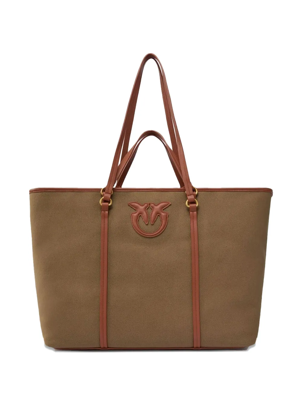 PINKO Shopper met logoplakkaat Groen