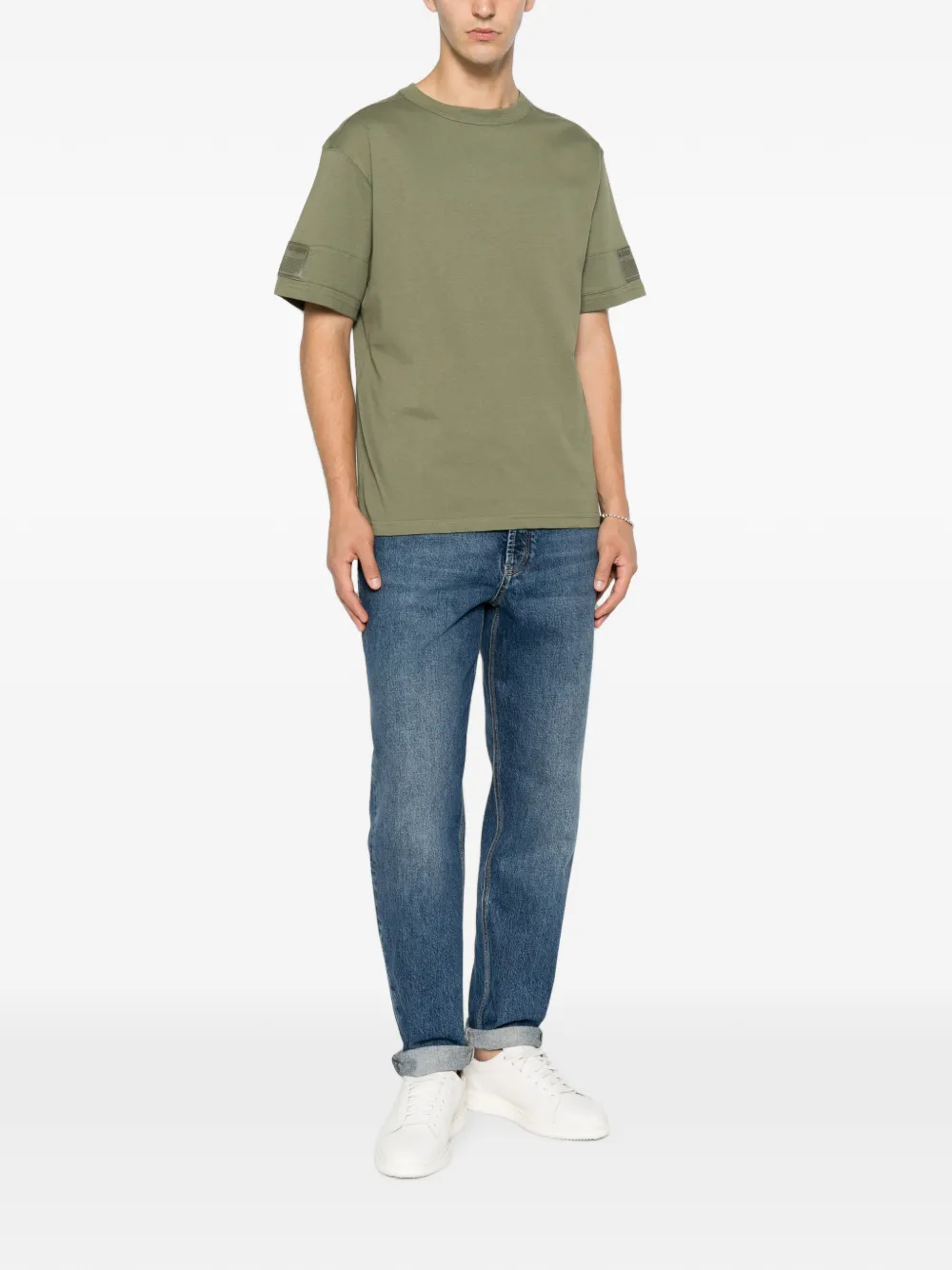 K-Way Fantome T-shirt met label op de mouw Groen