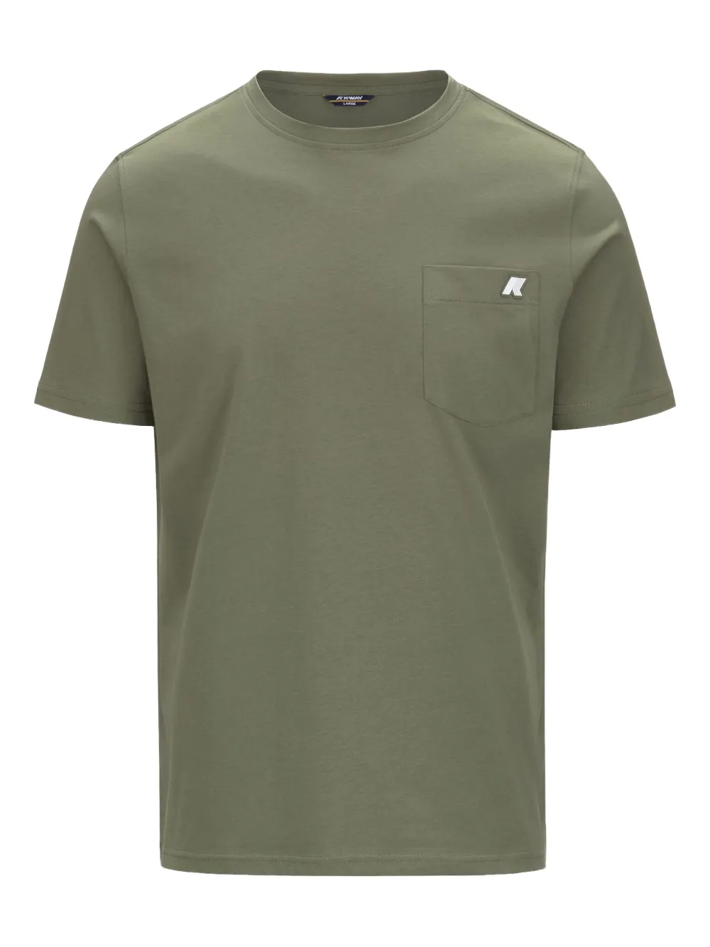 K-Way patch-pocket cotton T-shirt | Green | Image 1