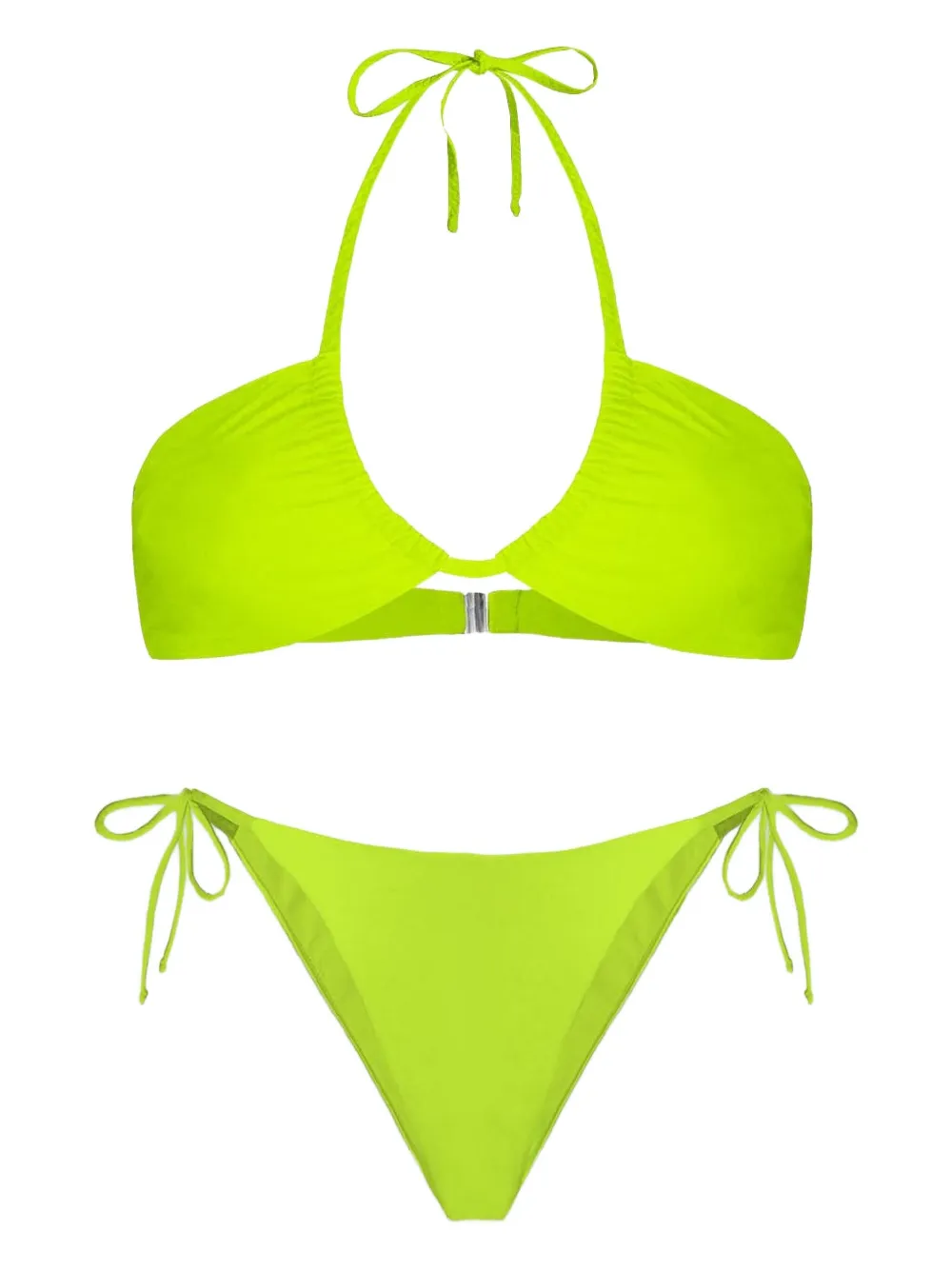 MC2 Saint Barth halter-neck tie-side bikini Groen