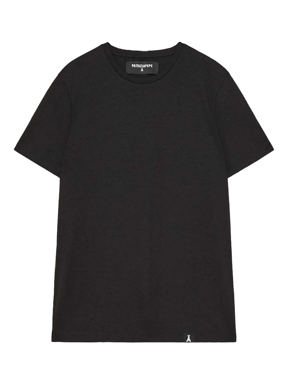 Patrizia Pepe logo-tag crew-neck T-shirt Zwart