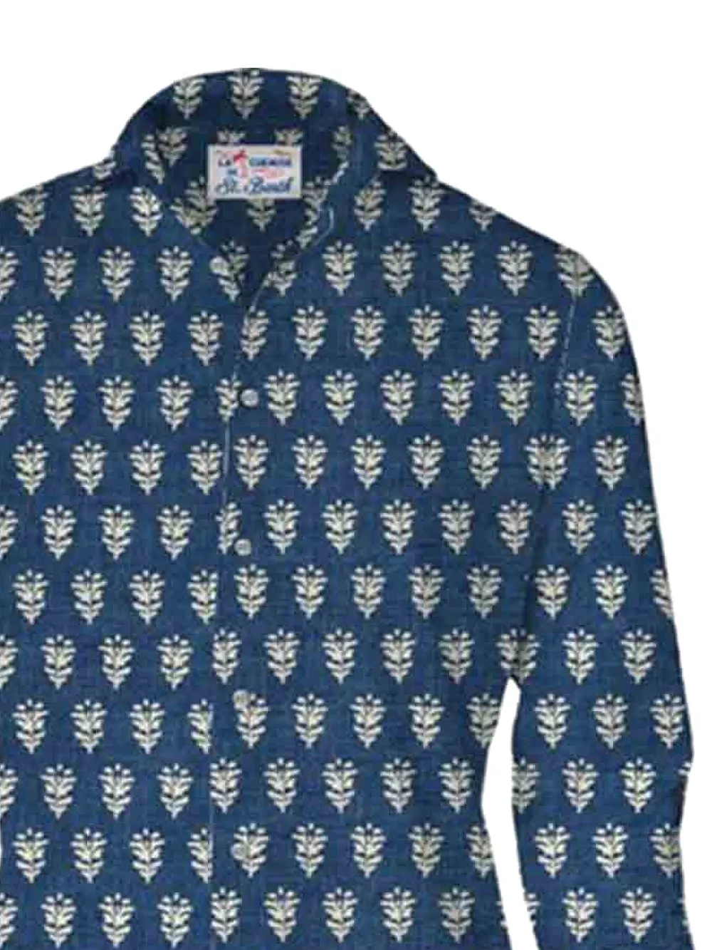 MC2 Saint Barth Overhemd met bloemenprint Blauw