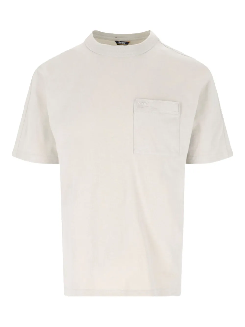 K-Way T-shirt met zak en korte mouwen Wit