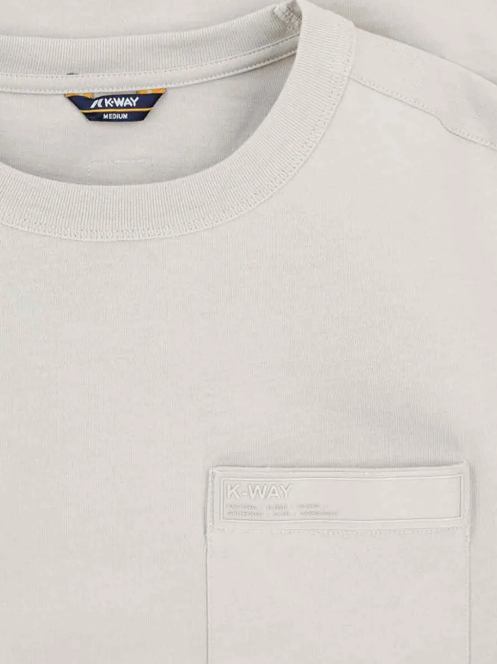 K-Way T-shirt met zak en korte mouwen Wit