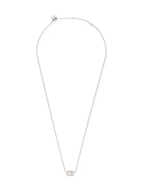 Christian Dior Pre-Owned قلادة بشعار CD وزينة حجر الراين من عقد 2010-2020