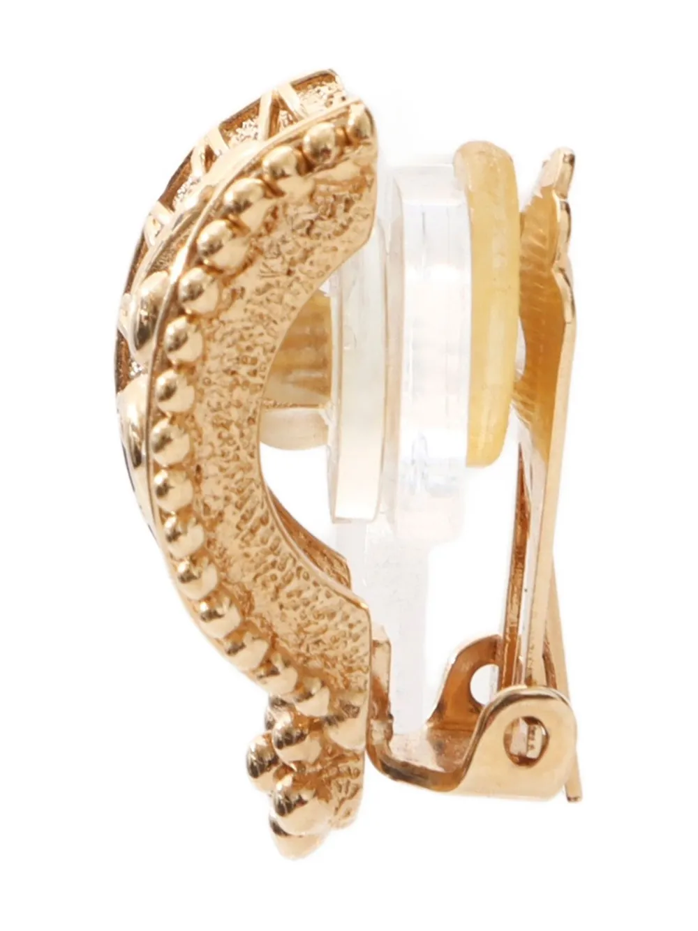 Pre-owned Dior 1990s Arabesque-motif Clip-on Earrings