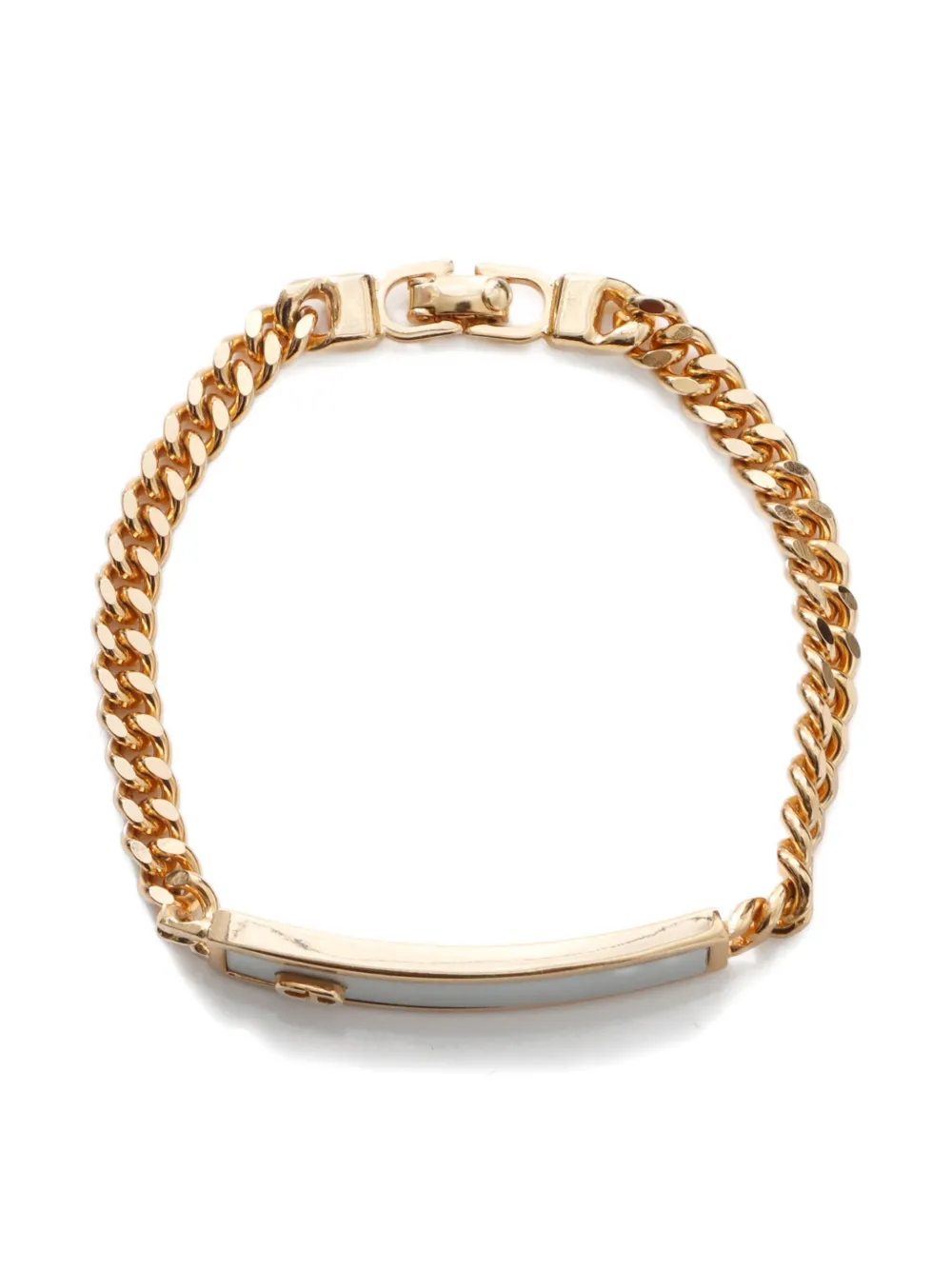 Pre-owned Dior 1980s-1990s Cd-logo Chain Bracelet In Gold