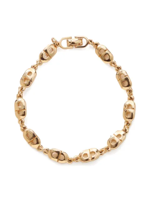 Christian Dior Pre-Owned سوار سلسلة بشعار CD من عقد الثمانينيات-التسعينيات