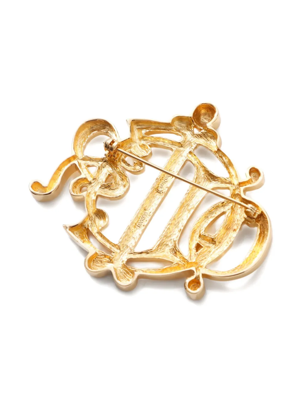 Pre-owned Dior 1990s Emblem-motif Brooch