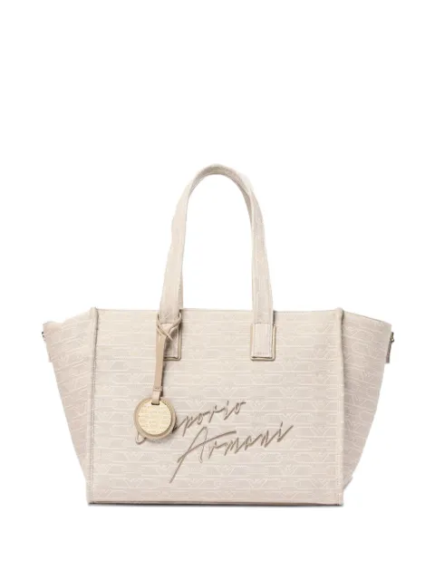 Emporio Armani logo-plaque tote bag