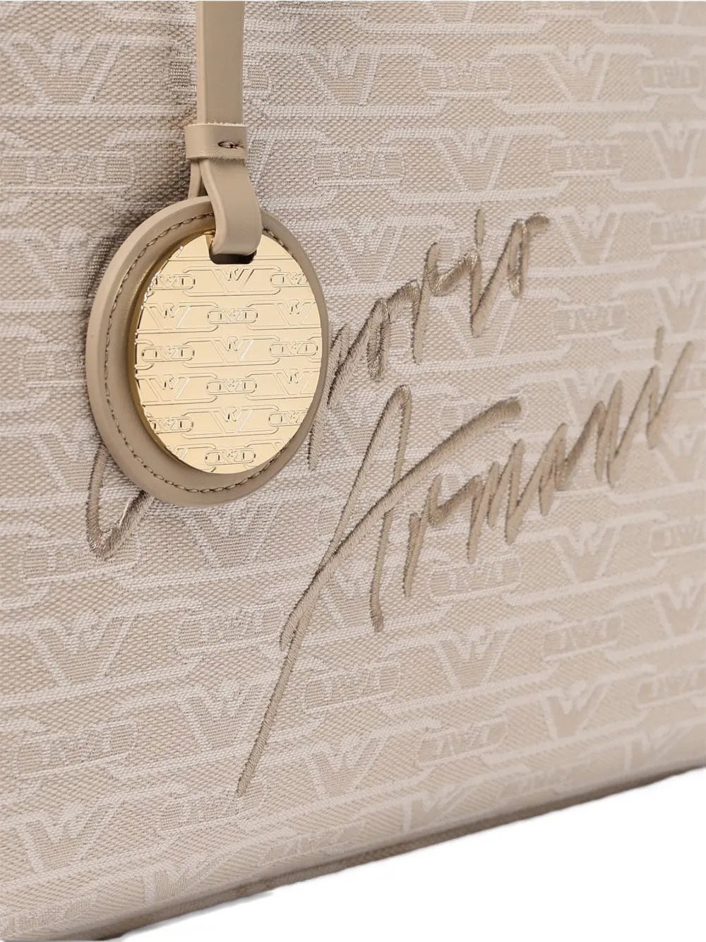 Emporio Armani Heuptas met logoplakkaat Beige