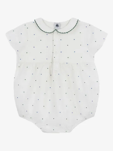 Petit Bateau Tutina a pois con colletto alla Peter Pan