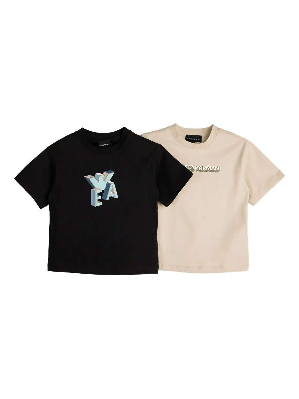 Emporio Ar i Kids T-shirt en shorts met print Blauw