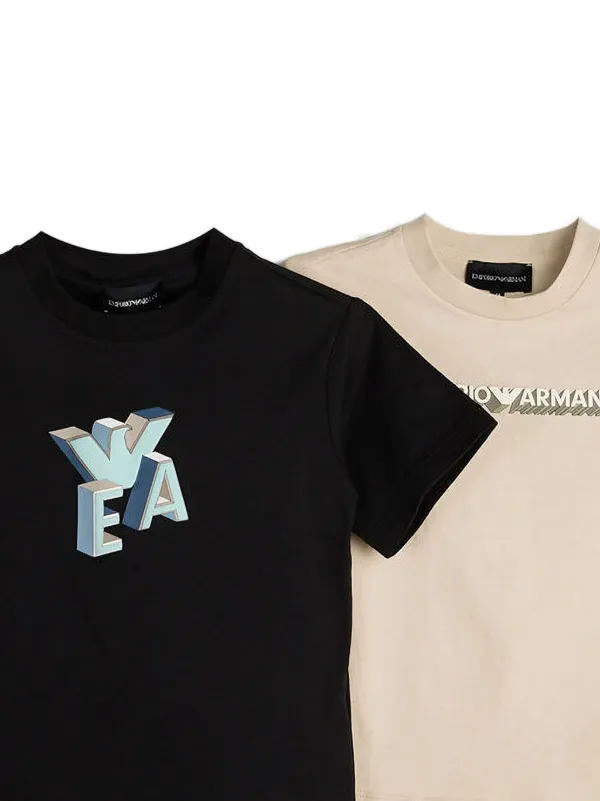 Emporio Armani Kids グラフィック Tシャツ セット | ブルー | FARFETCH JP