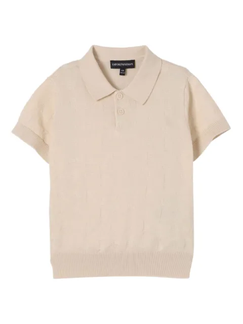 Emporio Armani Kids textured polo shirt