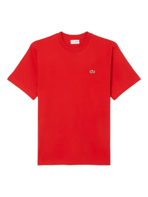 Lacoste logo-patch crew-neck T-shirt