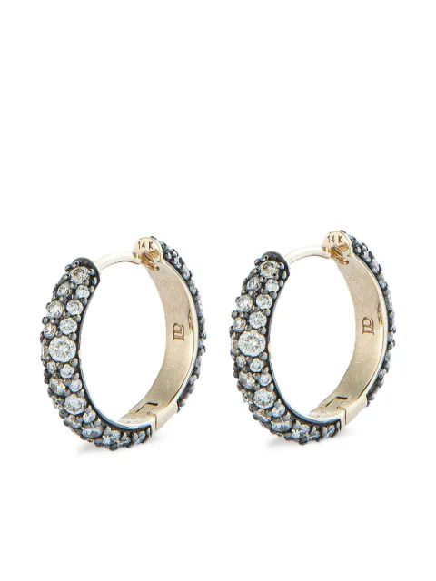 Lucy Delius Jewellery أقراط 'تشابي' ذهب أصفر عيار 14 مرصعة بألماس