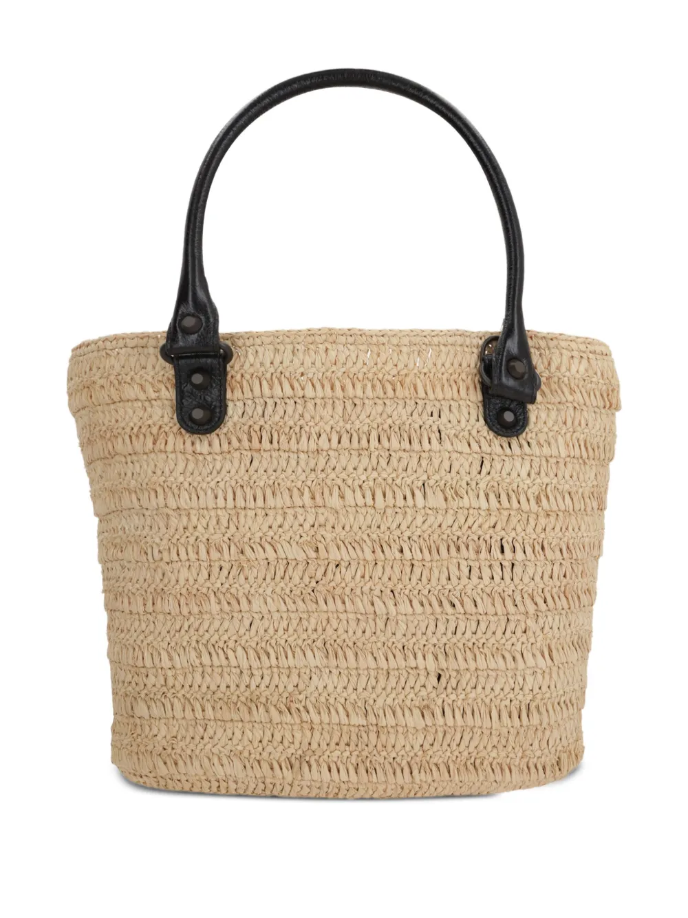 Balenciaga Le City Basket kleine shopper met leren afwerking Beige